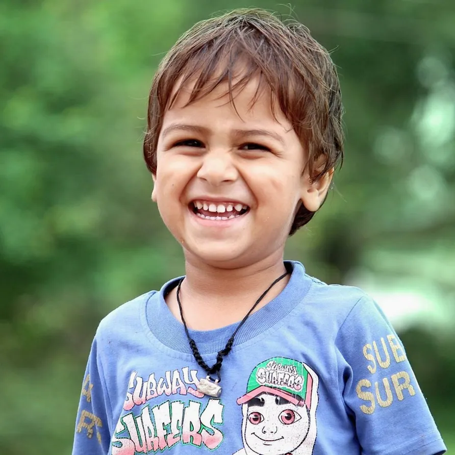 Playing boy, happy boy and together