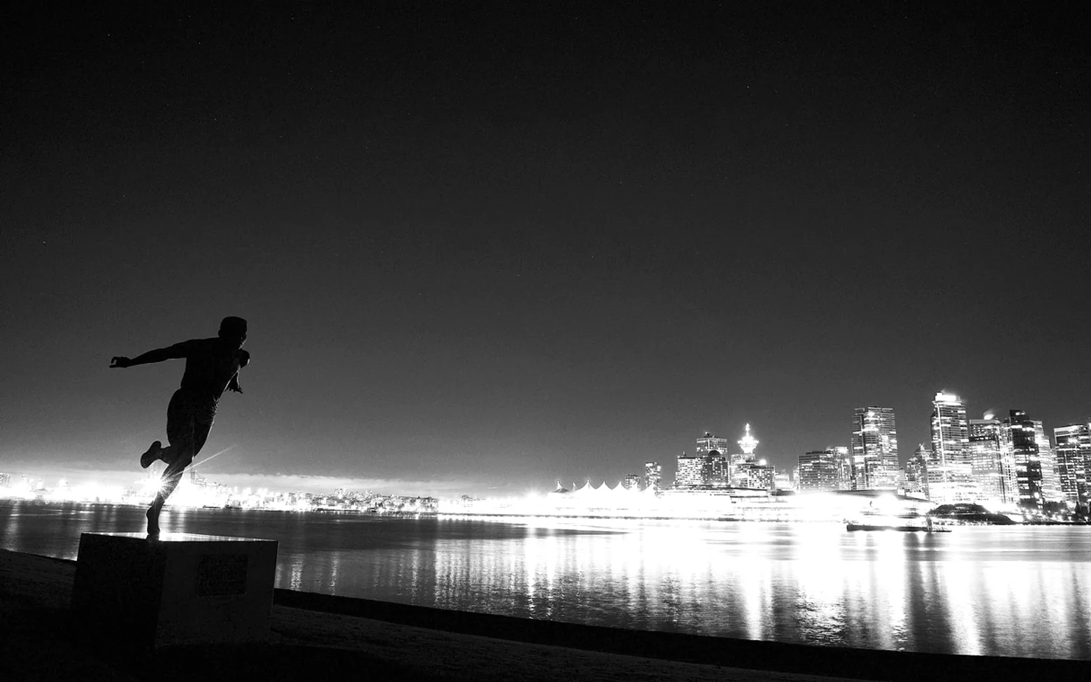 Night, city and vancouver